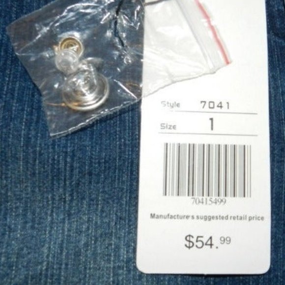 Platinum Plush Girls Blinged out Designer Blue Jean Big Girls Size 1 NEW RARE! - Picture 10 of 11